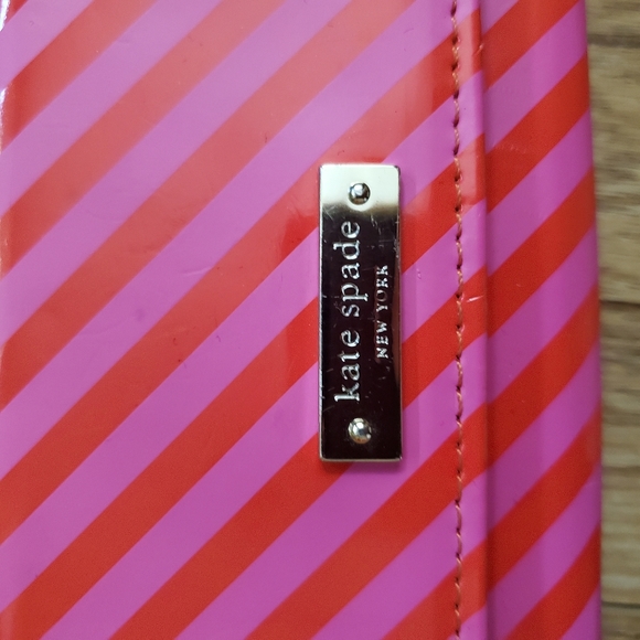 ❤️‍🔥 4/$15 Kate Spade Small Credit Card Phone Holder Striped Wristlet Wallet - Picture 7 of 9